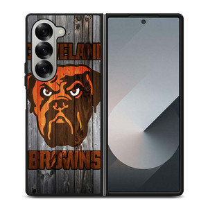 CLEVELAND BROWNS NFL FOOTBALL WOODEN LOGO Samsung Galaxy Z Fold 6 Case Cover CLEVELAND BROWNS NFL FOOTBALL WOODEN LOGO Samsung Galaxy Z Fold 6 Case Cover