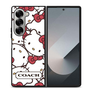 COACH NEW YORK HELLO KITTY FACE COLLAGE Samsung Galaxy Z Fold 6 Case Cover