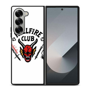 HELLFIRE CLUB STRANGER THING WHITE Samsung Galaxy Z Fold 6 Case Cover