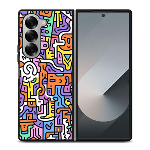 KEITH HARING ART COLORFUL STYLE Samsung Galaxy Z Fold 6 Case Cover