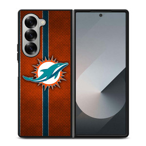 MIAMI DOPHINS NFL METAL STRIPE Samsung Galaxy Z Fold 6 Case Cover