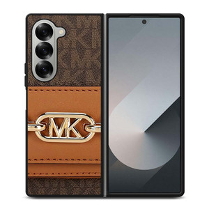 MICHAEL KORS MK LOGO BROWN BAG Samsung Galaxy Z Fold 6 Case Cover