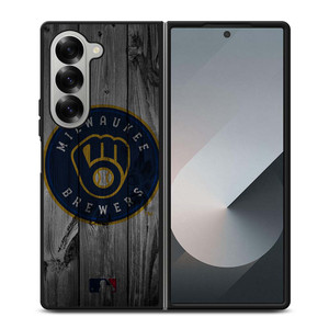 MILWAUKEE BREWERS BASEBALL MLB WOOD LOGO Samsung Galaxy Z Fold 6 Case Cover