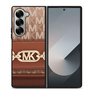MK MICHAEL KORS LOGO BROWN BAG Samsung Galaxy Z Fold 6 Case Cover