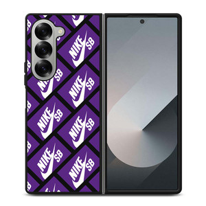 NIKE SB SKATEBOARD BOX PATTERN PURPLE Samsung Galaxy Z Fold 6 Case Cover