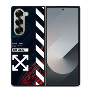 OFF WHITE LOGO MARBLE NIKE Samsung Galaxy Z Fold 6 Case Cover