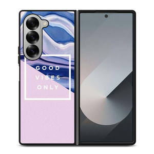 TUMBLR GOOD VIBES ONLY PINK MARBLE Samsung Galaxy Z Fold 6 Case Cover