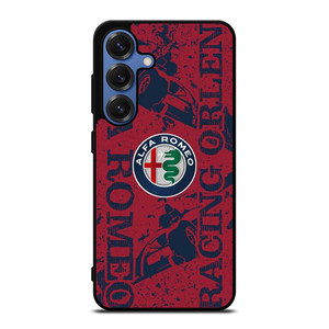 ALFA ROMEO LOGO ART CAR ICON Samsung Galaxy S25 Case Cover ALFA ROMEO LOGO ART CAR ICON Samsung Galaxy S25 Case Cover