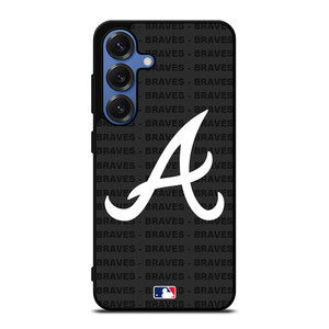 ATLANTA BRAVES BASEBALL BLACK Samsung Galaxy S25 Case Cover ATLANTA BRAVES BASEBALL BLACK Samsung Galaxy S25 Case Cover