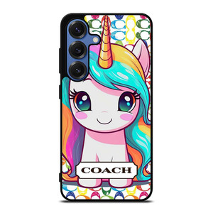 COACH NEW YORK LOGO PRETTY UNICORN Samsung Galaxy S25 Case Cover