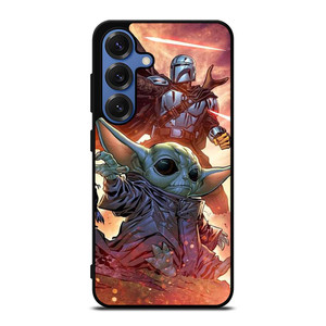 MANDALORIAN AND BABY YODA STAR WARS Samsung Galaxy S25 Case Cover MANDALORIAN AND BABY YODA STAR WARS Samsung Galaxy S25 Case Cover