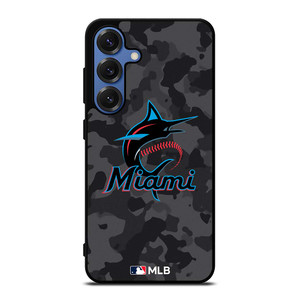 MIAMI MARLINS BASEBALL BLACK CAMO Samsung Galaxy S25 Case Cover