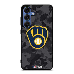 MILWAUKEE BREWERS BASEBALL BLACK CAMO Samsung Galaxy S25 Case Cover