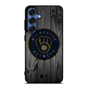 MILWAUKEE BREWERS BASEBALL MLB WOOD LOGO Samsung Galaxy S25 Case Cover