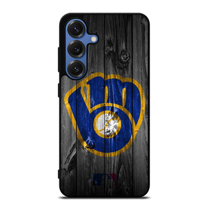 MILWAUKEE BREWERS MLB BASEBALL WOODEN LOGO Samsung Galaxy S25 Case Cover