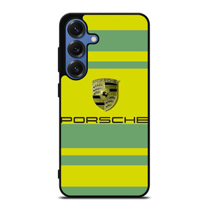 PORSCHE CAR LOGO YELLOW GREEN ICON Samsung Galaxy S25 Case Cover