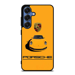 PORSCHE CAR LOGO YELLOW Samsung Galaxy S25 Case Cover