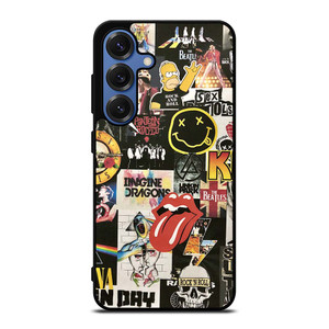 ROCK AND ROLL BAND COLLAGE Samsung Galaxy S25 Case Cover ROCK AND ROLL BAND COLLAGE Samsung Galaxy S25 Case Cover