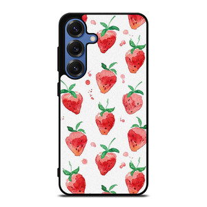 STRAWBERRY BRUSHED PATTERN Samsung Galaxy S25 Case Cover