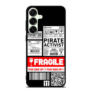 FRAGILE STAMP BARCODE LABELS Samsung Galaxy S25 Plus Case Cover