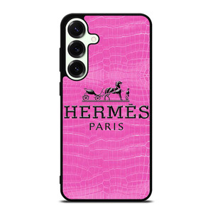 HERMES PARIS PINK LEATHER Samsung Galaxy S25 Plus Case Cover