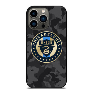 PHILADELPHIA UNION MLS BLACK CAMO iPhone 13 Pro Case Cover PHILADELPHIA UNION MLS BLACK CAMO iPhone 13 Pro Case Cover
