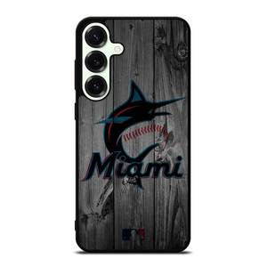 MIAMI MARLINS BASEBALL MLB WOOD LOGO Samsung Galaxy S25 Plus Case Cover