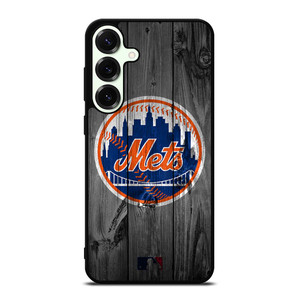 NEW YORK METS BASEBALL MLB WOOD LOGO Samsung Galaxy S25 Plus Case Cover
