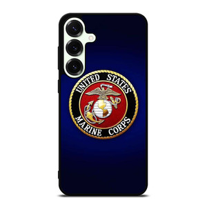 UNITED STATES US MARINE CORPS LOGO BLUE Samsung Galaxy S25 Plus Case Cover