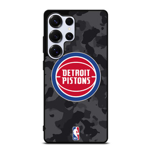DETROIT PISTONS BLACK CAMO Samsung Galaxy S25 Ultra Case Cover