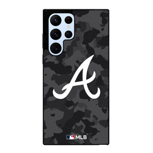 ATLANTA BRAVES BASEBALL BLACK CAMO Samsung Galaxy S22 Ultra Case Cover
