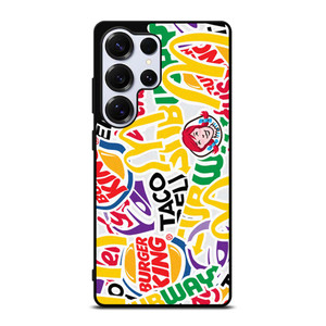 FAST FOOD BRAND STICKER BOMB Samsung Galaxy S25 Ultra Case Cover