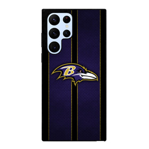 BALTIMORE RAVENS NFL METAL STRIPE Samsung Galaxy S22 Ultra Case Cover