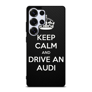 KEEP CALM AND DRIVE AUDI CARBON Samsung Galaxy S25 Ultra Case Cover