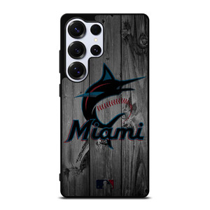 MIAMI MARLINS BASEBALL MLB WOOD LOGO Samsung Galaxy S25 Ultra Case Cover