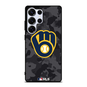 MILWAUKEE BREWERS BASEBALL BLACK CAMO Samsung Galaxy S25 Ultra Case Cover