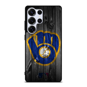 MILWAUKEE BREWERS MLB BASEBALL WOODEN LOGO Samsung Galaxy S25 Ultra Case Cover