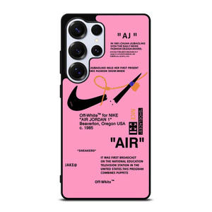 NIKE AIR OFF WHITE PINK Samsung Galaxy S25 Ultra Case Cover