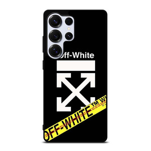 OFF WHITE YELLOW LABEL Samsung Galaxy S25 Ultra Case Cover