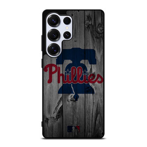 PHILADELPHIA PHILLIES BASEBALL MLB WOOD LOGO Samsung Galaxy S25 Ultra Case Cover