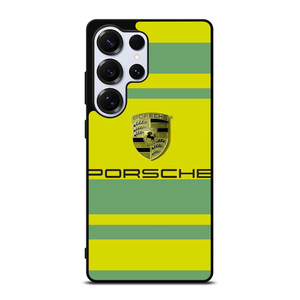 PORSCHE CAR LOGO YELLOW GREEN ICON Samsung Galaxy S25 Ultra Case Cover