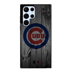CHICAGO CUBS BASEBALL MLB WOOD LOGO Samsung Galaxy S22 Ultra Case Cover CHICAGO CUBS BASEBALL MLB WOOD LOGO Samsung Galaxy S22 Ultra Case Cover