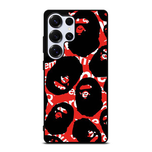 SUPREME X BAPE A BATHING APE Samsung Galaxy S25 Ultra Case Cover