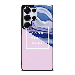 TUMBLR GOOD VIBES ONLY PINK MARBLE Samsung Galaxy S25 Ultra Case Cover