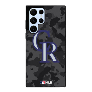 COLORADO ROCKIES BASEBALL BLACK CAMO Samsung Galaxy S22 Ultra Case Cover