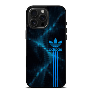 ADIDAS LOGO ABSTRACT BLUE LIGHT iPhone 16 Pro Max Case Cover