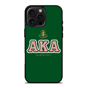 AKA PINK AND GREEN SIMPLE LOGO iPhone 16 Pro Max Case Cover