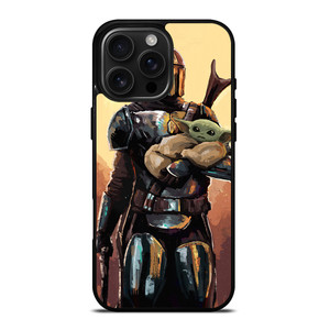 BABY YODA AND THE MANDALORIAN STAR WARS ART iPhone 16 Pro Max Case Cover BABY YODA AND THE MANDALORIAN STAR WARS ART iPhone 16 Pro Max Case Cover