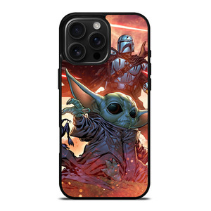 BABY YODA AND THE MANDALORIAN STAR WARS iPhone 16 Pro Max Case Cover