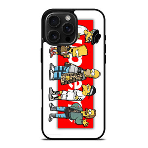 BART SIMPSON X SUPREME LOGO iPhone 16 Pro Max Case Cover BART SIMPSON X SUPREME LOGO iPhone 16 Pro Max Case Cover